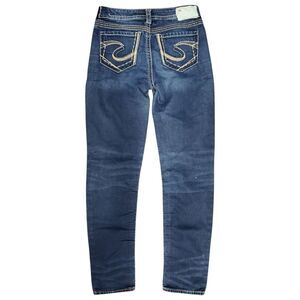 SILVER Jeans SUKI Womens 28x31 Blue Mid Rise Pencil Skinny JOGA Casual Denim
